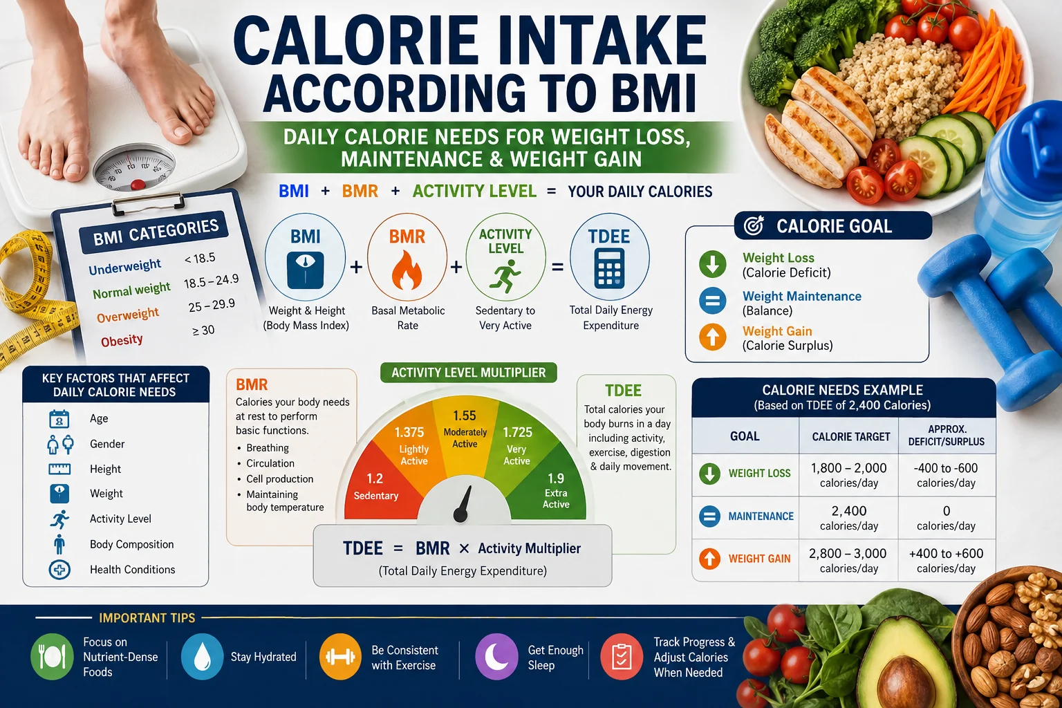 Calorie Intake According to BMI
