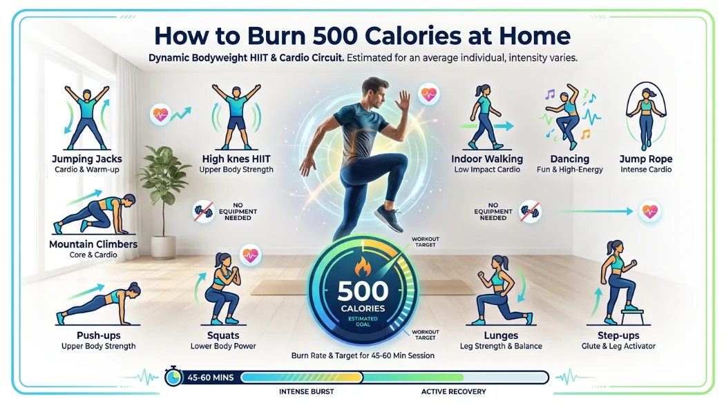 How to Burn 500 Calories at Home