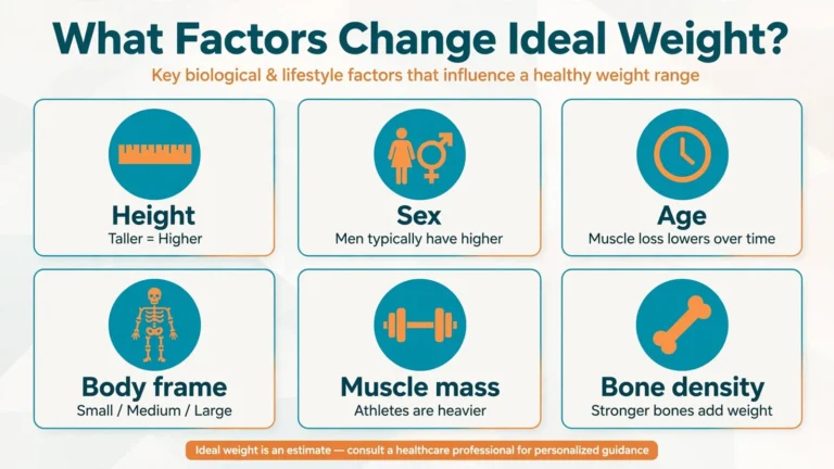 Ideal weight calculator comparing Devine, Hamwi and Robinson formulas